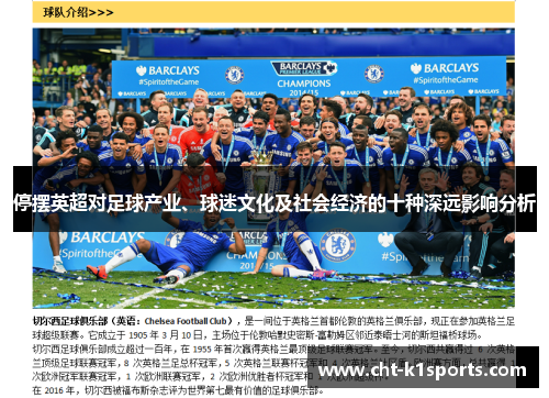 停摆英超对足球产业、球迷文化及社会经济的十种深远影响分析